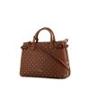 Burberry The Banner medium model handbag in brown leather and Haymarket canvas - 00pp thumbnail