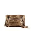Lanvin Happy bag worn on the shoulder or carried in the hand in golden brown quilted leather - 360 thumbnail