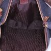 Bolso bandolera Dior Street Chic en lona denim azul y lona marrón - Detail D2 thumbnail