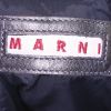 Marni shopping bag in silver leather and black canvas - Detail D3 thumbnail