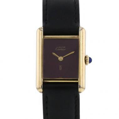 Reloj Cartier Tank Must de plata dorada Circa  1990