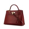 Hermes Kelly 32 cm handbag in red H box leather - 00pp thumbnail