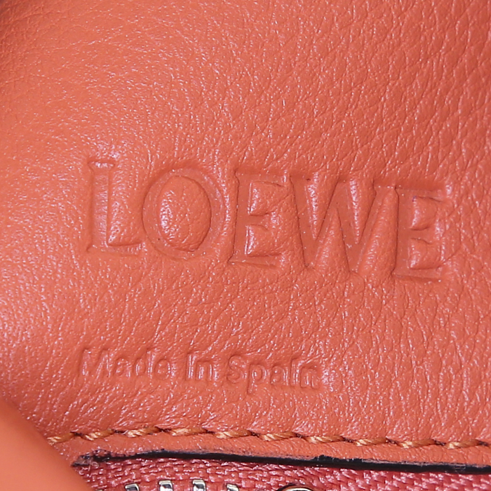 Borsa Loewe Amazona modello grande in pelle arancione - Detail D4