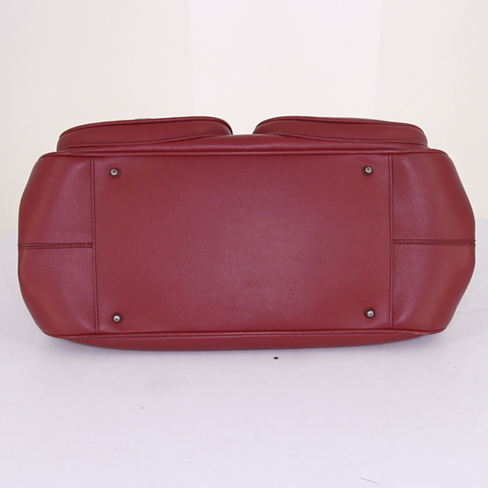 Sac à main Dior Détective en cuir rouge - Detail D4