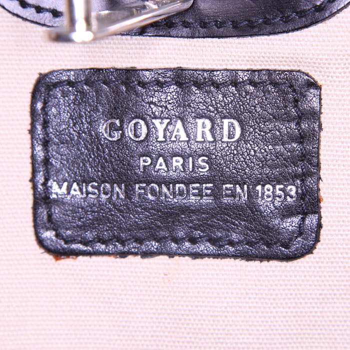 Goyard clothes-hangers in black monogram canvas and black leather - Detail D4