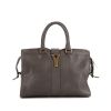Yves Saint Laurent Chyc handbag in grey leather - 360 thumbnail