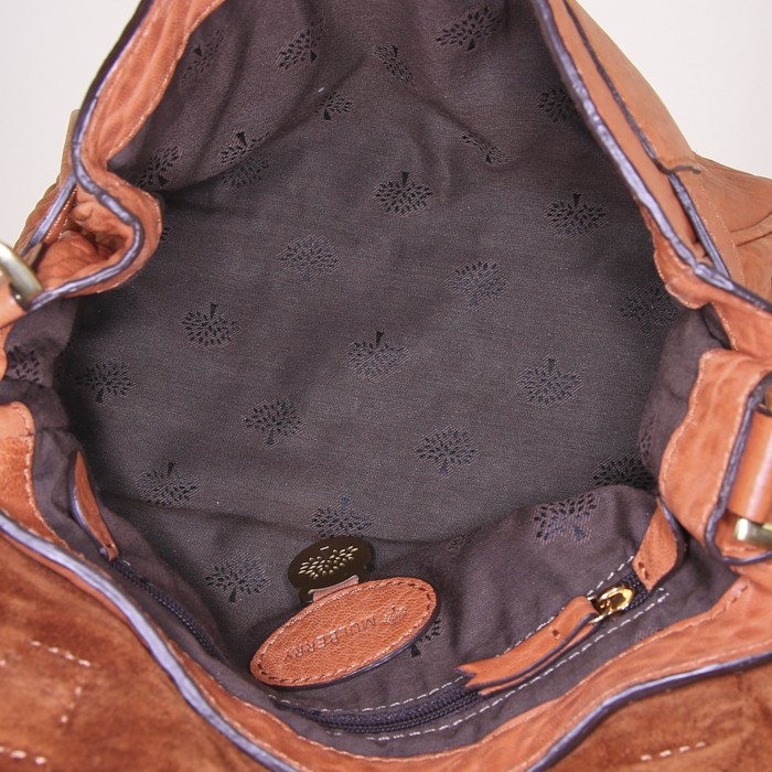 Sac bandoulière Mulberry Alexa petit modèle en cuir grainé orange - Detail D3