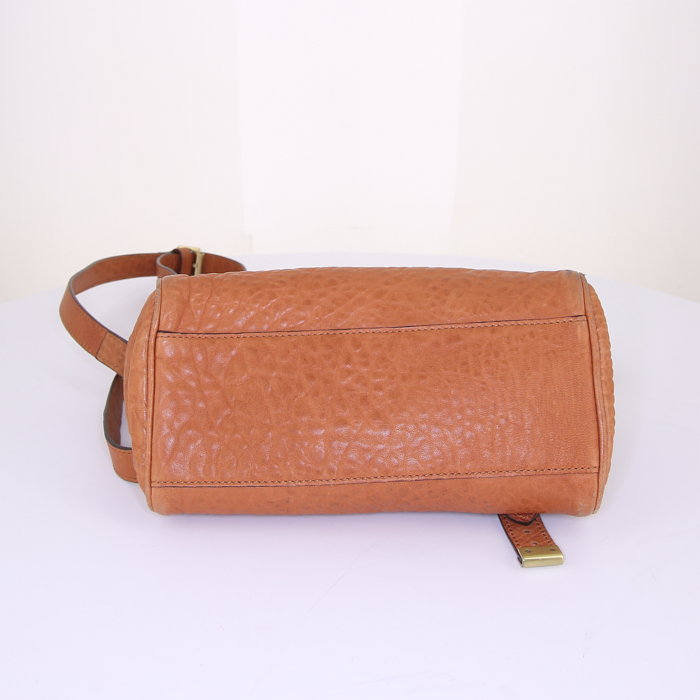 Sac bandoulière Mulberry Alexa petit modèle en cuir grainé orange - Detail D5