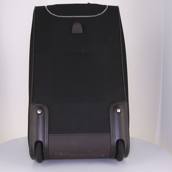 Louis Vuitton Geant Souverain suitcase in black canvas and black leather - Detail D5