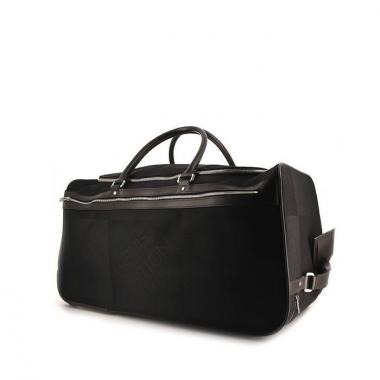 Valise Louis Vuitton Geant Souverain en toile noire et cuir noir