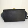 Celine  Trapeze medium model  handbag  in dark blue and grey suede  and black leather - Detail D5 thumbnail