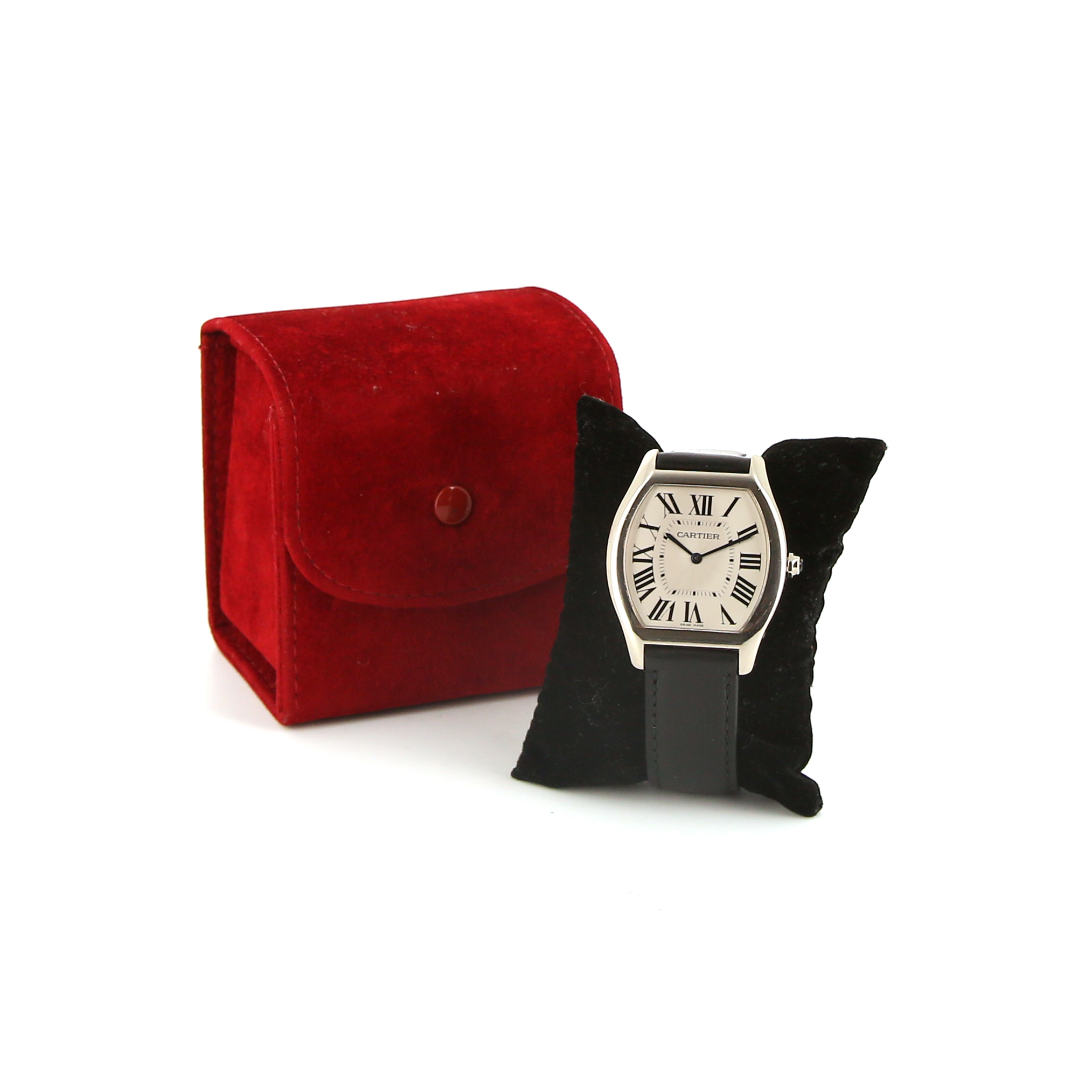 Orologio Cartier Tortue Grand Modele in oro bianco Ref: 3798 Circa  2000 - Detail D2