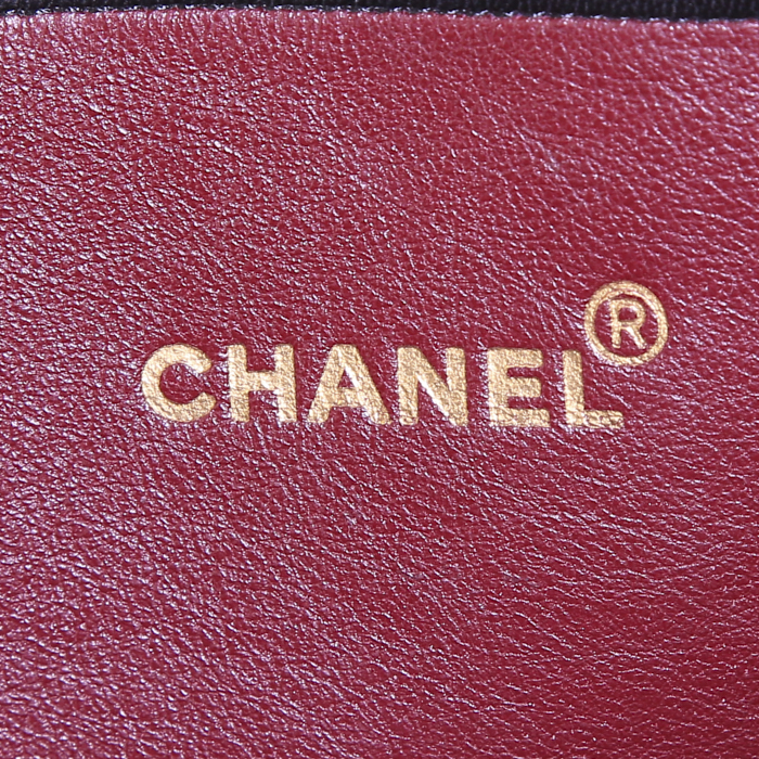 Sac shopping Chanel Grand Shopping en cuir noir - Detail D3