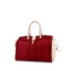 Yves Saint Laurent Chyc large model handbag in red jersey and white leather - 00pp thumbnail