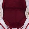 Yves Saint Laurent Chyc large model handbag in red jersey and white leather - Detail D2 thumbnail