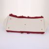 Yves Saint Laurent Chyc large model handbag in red jersey and white leather - Detail D4 thumbnail