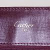 Bolso de mano Cartier en cuero color burdeos - Detail D3 thumbnail