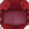 Hermes Birkin 35 cm handbag in red leather taurillon clémence - Detail D2 thumbnail