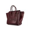 Celine Luggage handbag in burgundy leather and blue piping - 00pp thumbnail