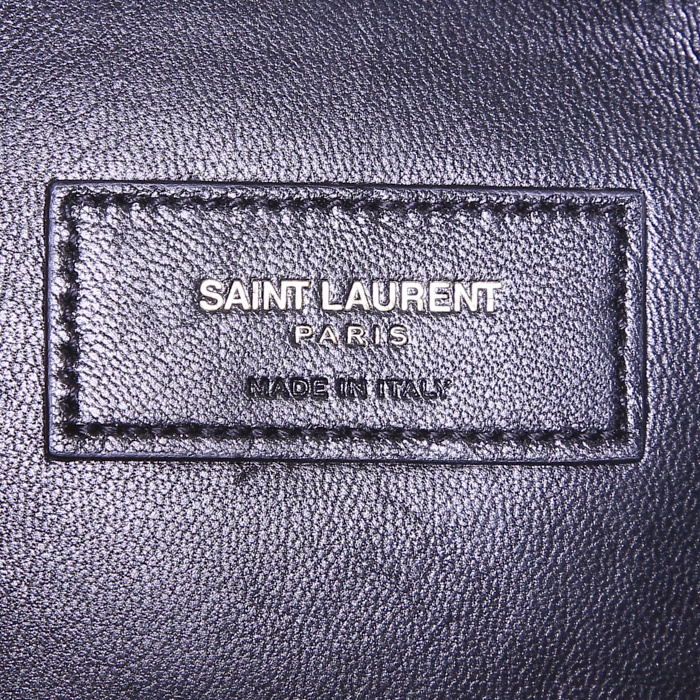 Pochette Saint Laurent en cuir noir - Detail D3