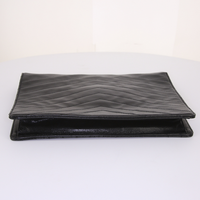 Pochette Saint Laurent in pelle nera - Detail D4