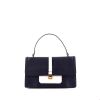 Miu Miu handbag in blue and white leather - 360 thumbnail