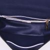 Bolso de mano Miu Miu en cuero azul y blanco - Detail D2 thumbnail