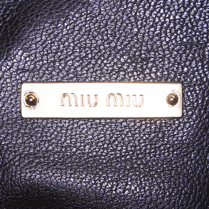 Borsa a tracolla Miu Miu in pelle nera - Detail D3