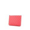 Chanel pouch in pink quilted grained leather - 00pp thumbnail