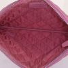 Pochette Chanel in pelle martellata e trapuntata rosa - Detail D2 thumbnail