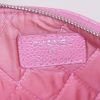Pochette Chanel in pelle martellata e trapuntata rosa - Detail D3 thumbnail