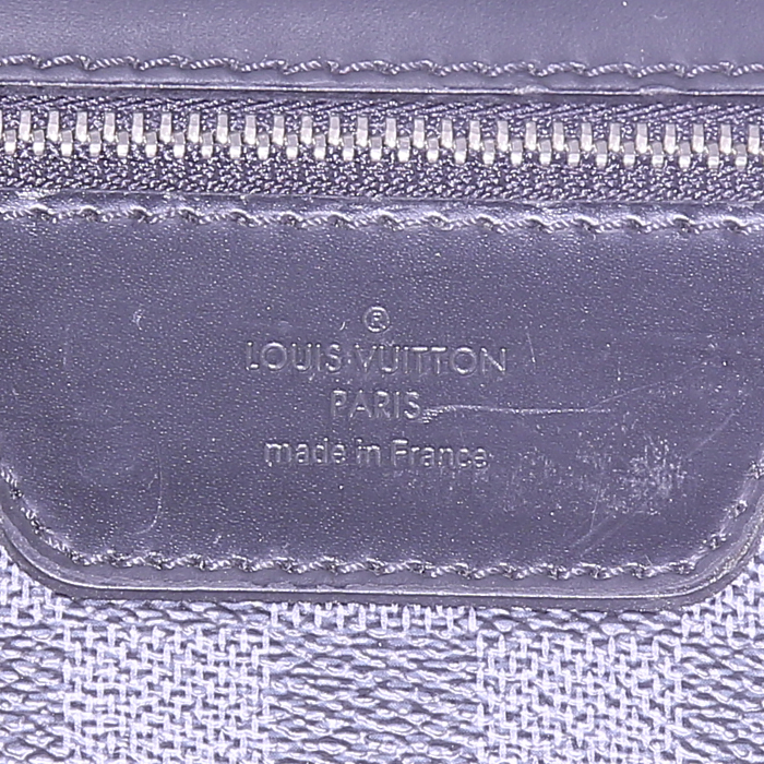 Valigia flessibile Louis Vuitton Pegase in tela a scacchi grigio Graphite e pelle grigia - Detail D2