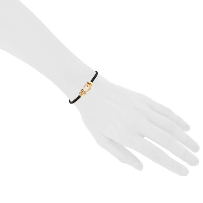 Fred Force 10 large model bracelet in yellow gold and nylon - Detail D1