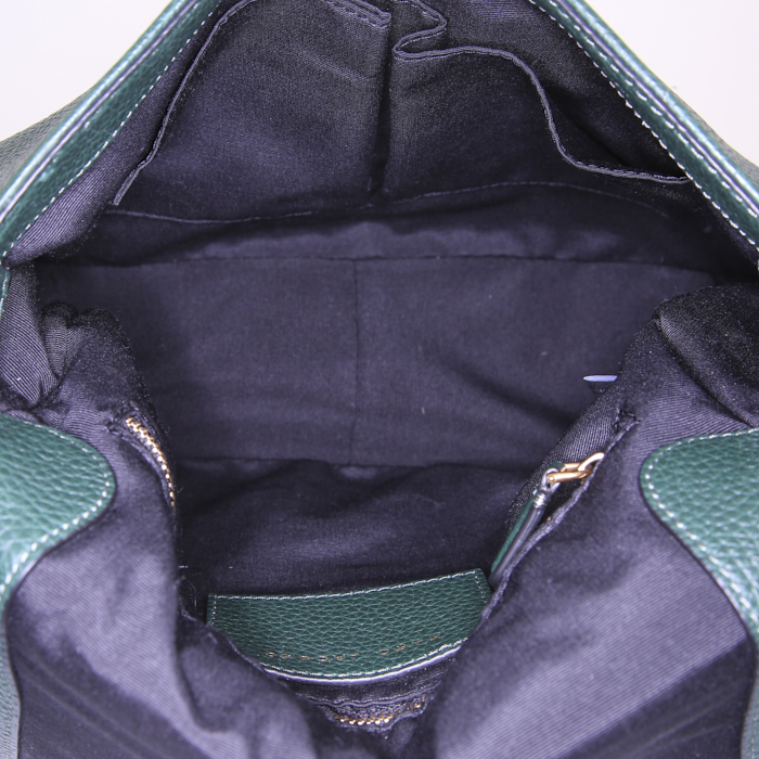 Marc Jacobs Recruit Nomad shoulder bag in green grained leather - Detail D2