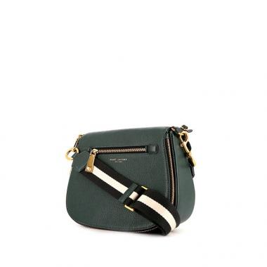 Borsa a tracolla Marc Jacobs Recruit Nomad in pelle martellata verde