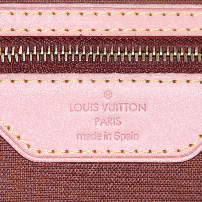 Louis Vuitton Abbesses messenger bag in brown monogram canvas and natural leather - Detail D3
