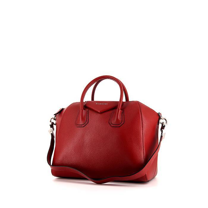 sac à main givenchy antigona moyen modèle en cuir rouge