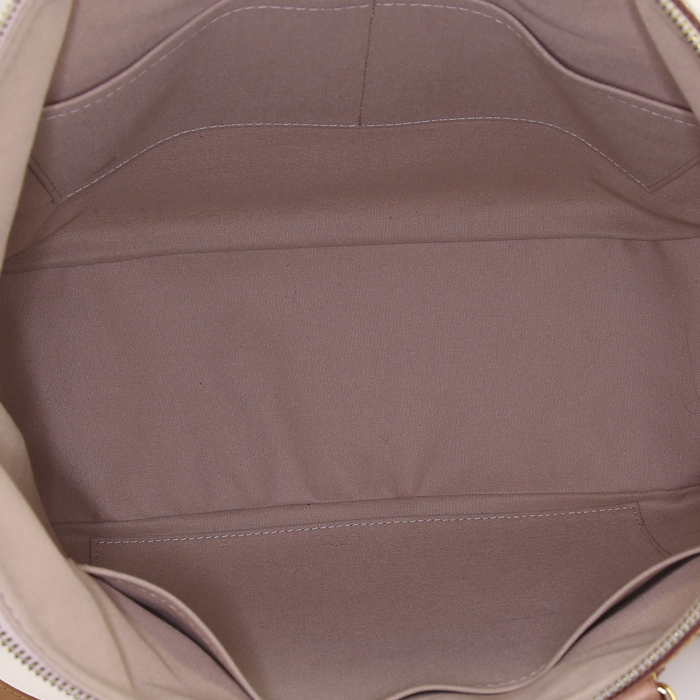 Borsa Louis Vuitton modello grande in tela a scacchi e pelle naturale - Detail D3