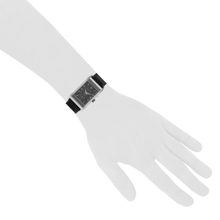 Jaeger-LeCoultre Reverso-Duoface watch in white gold Ref:  270354 Circa  1998 - Detail D1