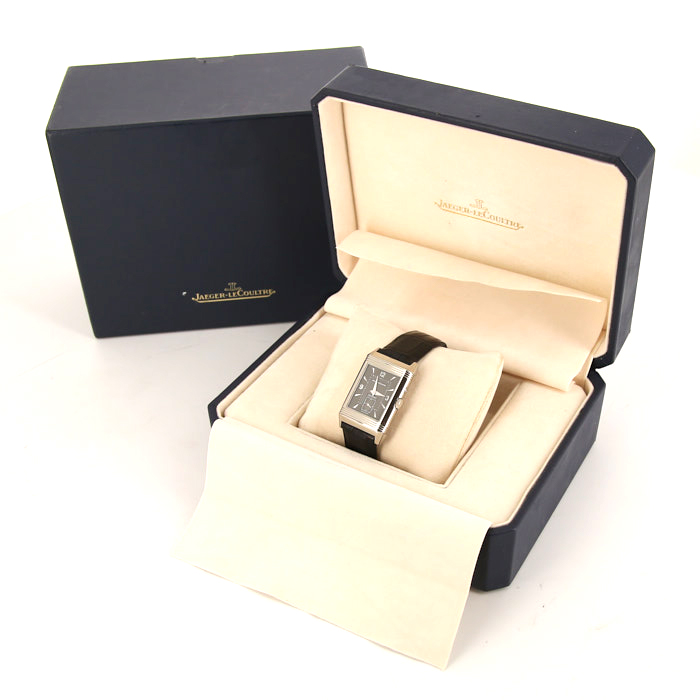 Jaeger-LeCoultre Reverso-Duoface watch in white gold Ref:  270354 Circa  1998 - Detail D3