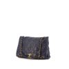 Chanel Petit Shopping bag worn on the shoulder or carried in the hand in blue quilted leather - 00pp thumbnail