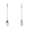 Pomellato Veleno pendants earrings in pink gold,  amethyst and smoked quartz - 00pp thumbnail