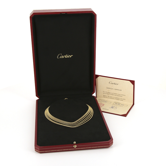 Cartier Perruque medium model necklace in yellow gold - Detail D2