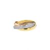 Cartier Trinity small model ring in 3 golds and diamonds, taille 55 - 00pp thumbnail