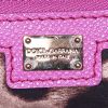 Dolce & Gabbana Sicily shopping bag in pink grained leather - Detail D3 thumbnail