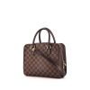 Bolso de mano Louis Vuitton  Triana en lona a cuadros marrón y cuero marrón - 00pp thumbnail