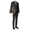 Sac bandoulière Hermès Steve en cuir gris - Detail D1 thumbnail