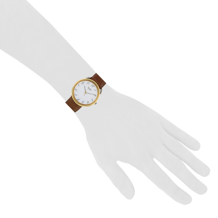 Reloj Hermes Arceau de oro chapado y acero Circa  1990 - Detail D1