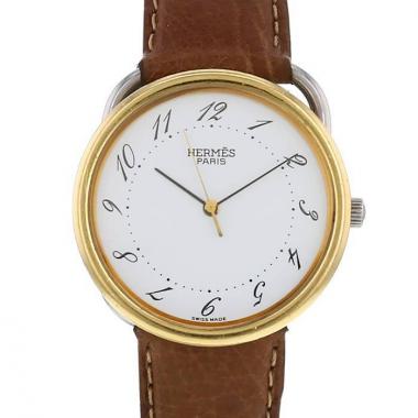 Orologio Hermes Arceau in oro placcato e acciaio Circa  1990