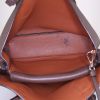 Prada Double shopping bag in brown grained leather - Detail D3 thumbnail